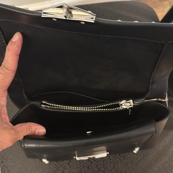 Michael Kors black studded satchel